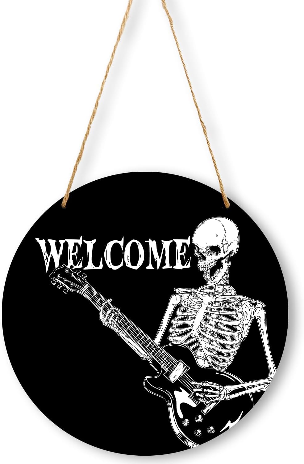 Letrero Halloween calavera madera 11" decoración pared
