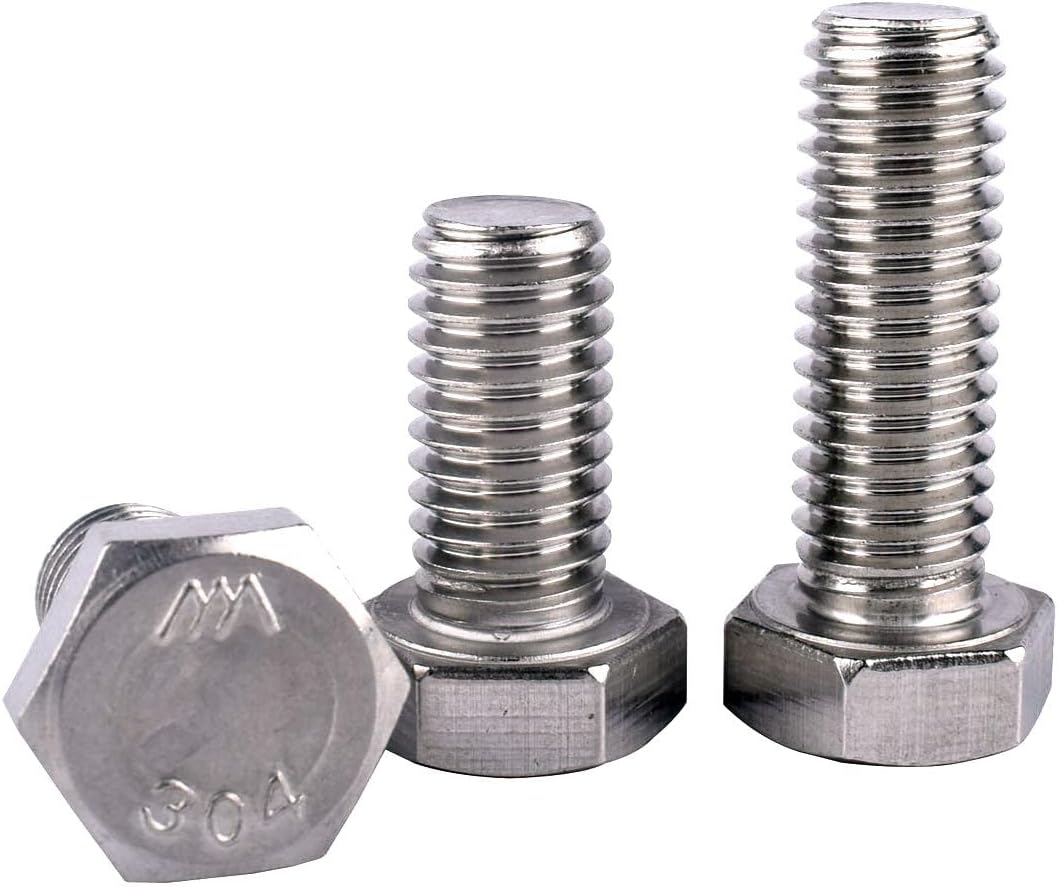 Tornillo hex 3/8-16x7/8 pulg acero inox set 10