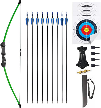 Juego arco flechas para niños 8-12 años 45" 9 flechas