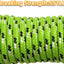 Cuerda trenzada diamante 1/4pulg 25ft resistente para ropa camping