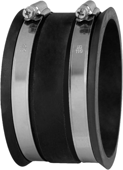 Manguito flexible control polvo 4pulg con abrazaderas acero goma