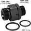 Adaptador acoplador aluminio negro 10AN a 12AN