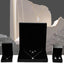 Caja regalo pendientes negros terciopelo 6x6.5x5.2cm