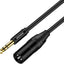 Cable micrófono TRS estéreo 1/4pulg a XLR 20ft macho a macho