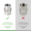 5 Pzas Acoplamiento Tubo Hembra 1/4pulg Acero Inox 304