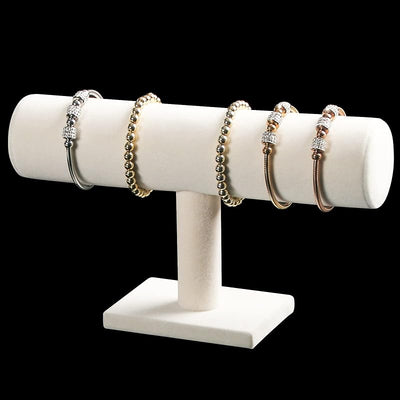 Soporte pulseras terciopelo barra T para exhibir