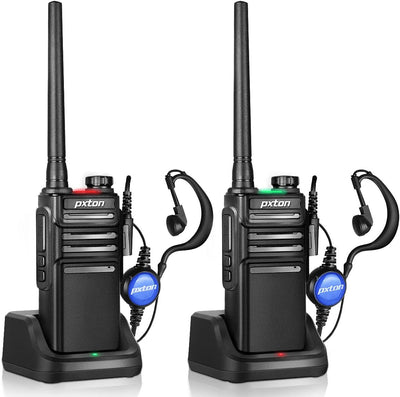 Walkie Talkies GMRS 10 Canales IP54 con Auriculares y Carga