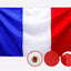 Bandera doble cara Francia 3x5 nailon 210D resistente