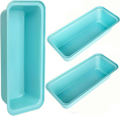3 Moldes antiadherentes 13x5 para pan sándwich y masa madre