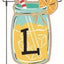 Banderas jardín monograma limonada 12.5x18