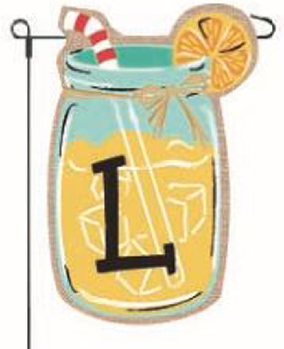 Banderas jardín monograma limonada 12.5x18