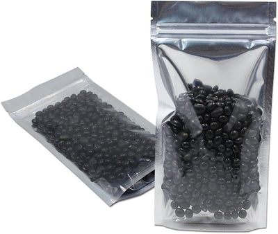 500 Pzas Bolsa Mylar Aluminio Transparente Cremallera