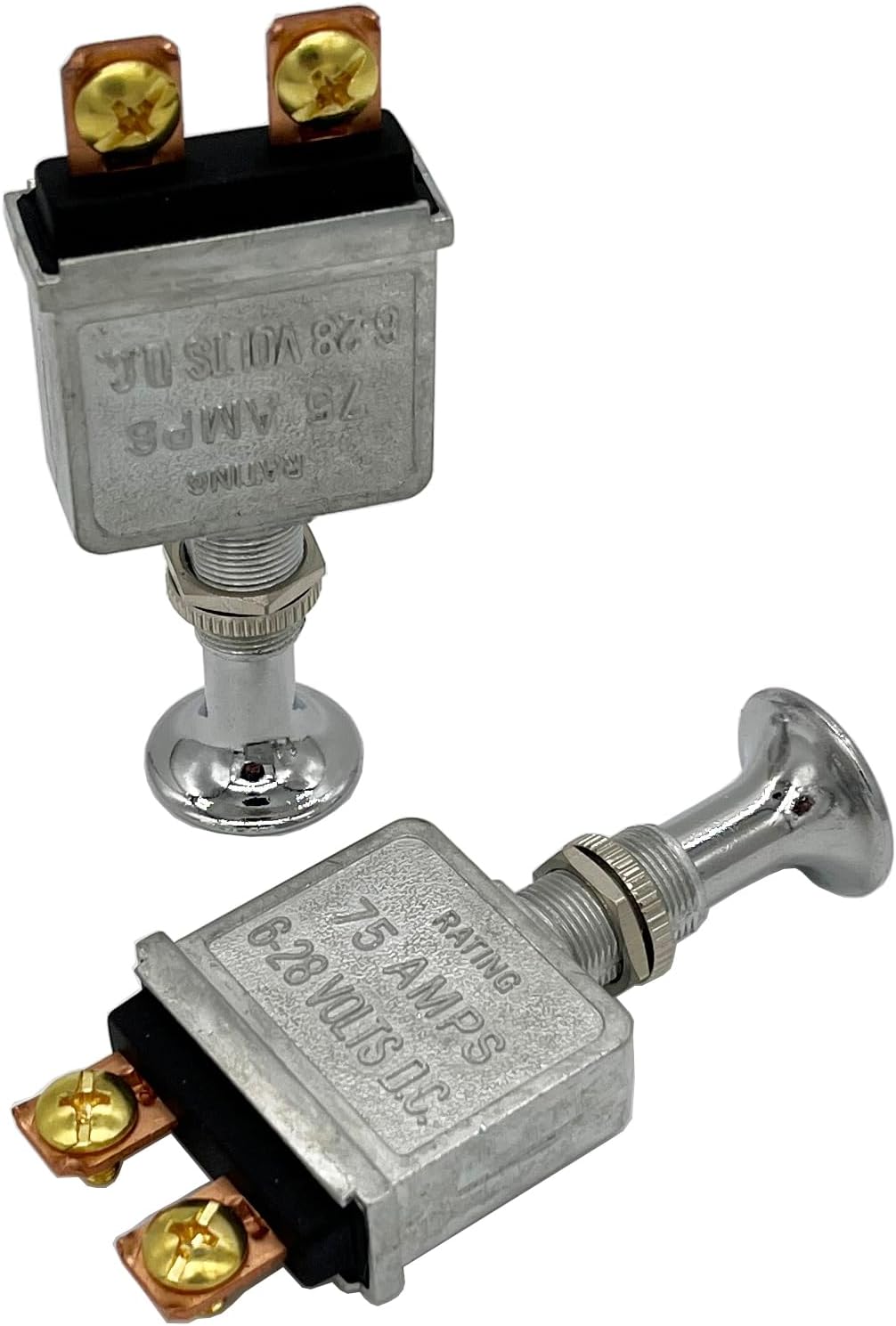 Interruptor Push-Pull 75 AMP 6-28V DC 2 Pzas