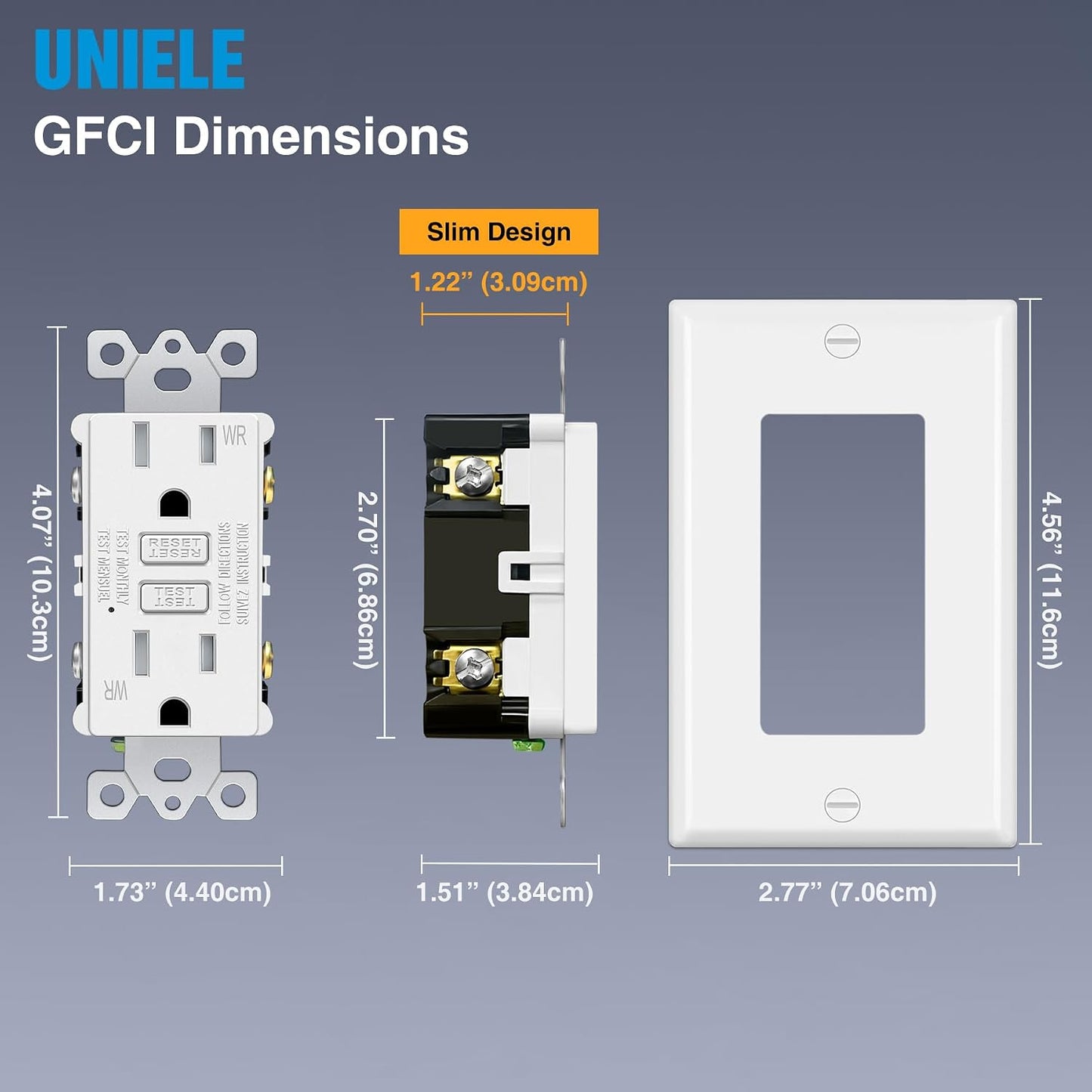 Salida GFCI 15A pack 10 receptáculo exterior color blanco