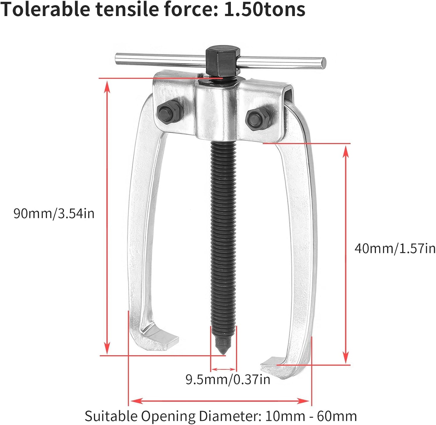 Extractor de engranajes 2.25" acero carbono ajustable