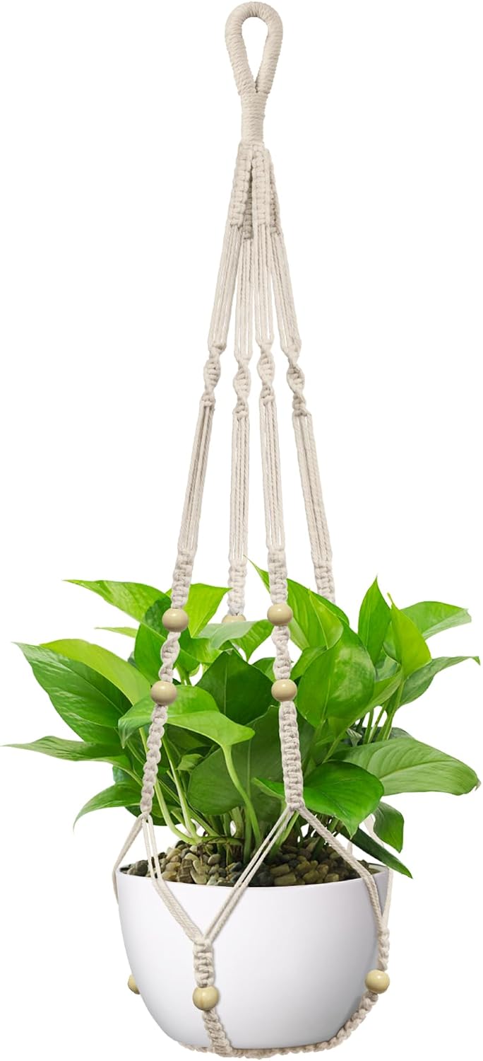 Colgador macramé para plantas 4-15pulg decoración bohemia