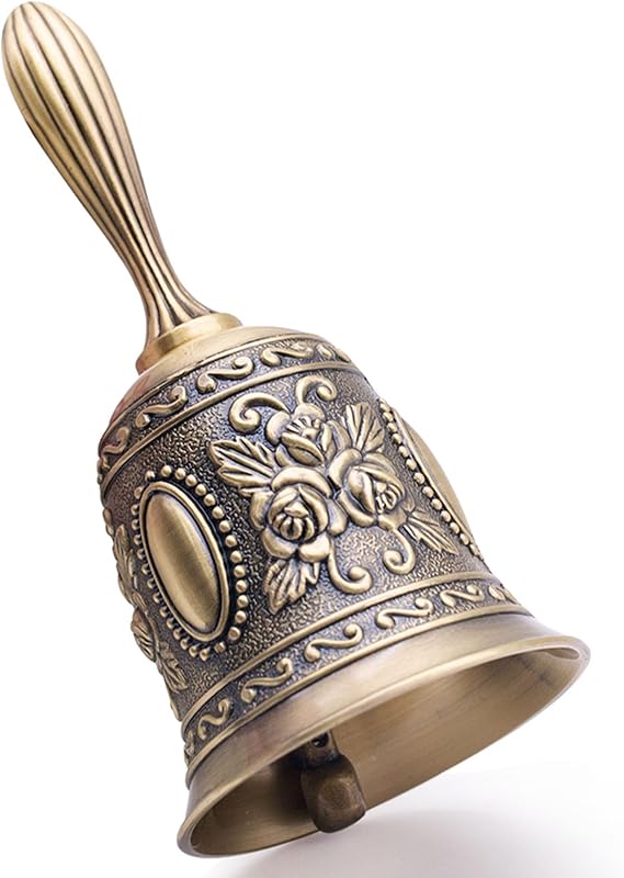 Campana de latón vintage para mesita de noche y fiestas