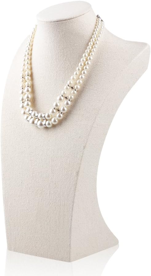 Soporte collares lino para exhibir joyas 13.38"