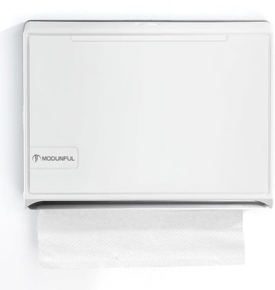 Dispensador de toallas de papel para baño en plástico blanco