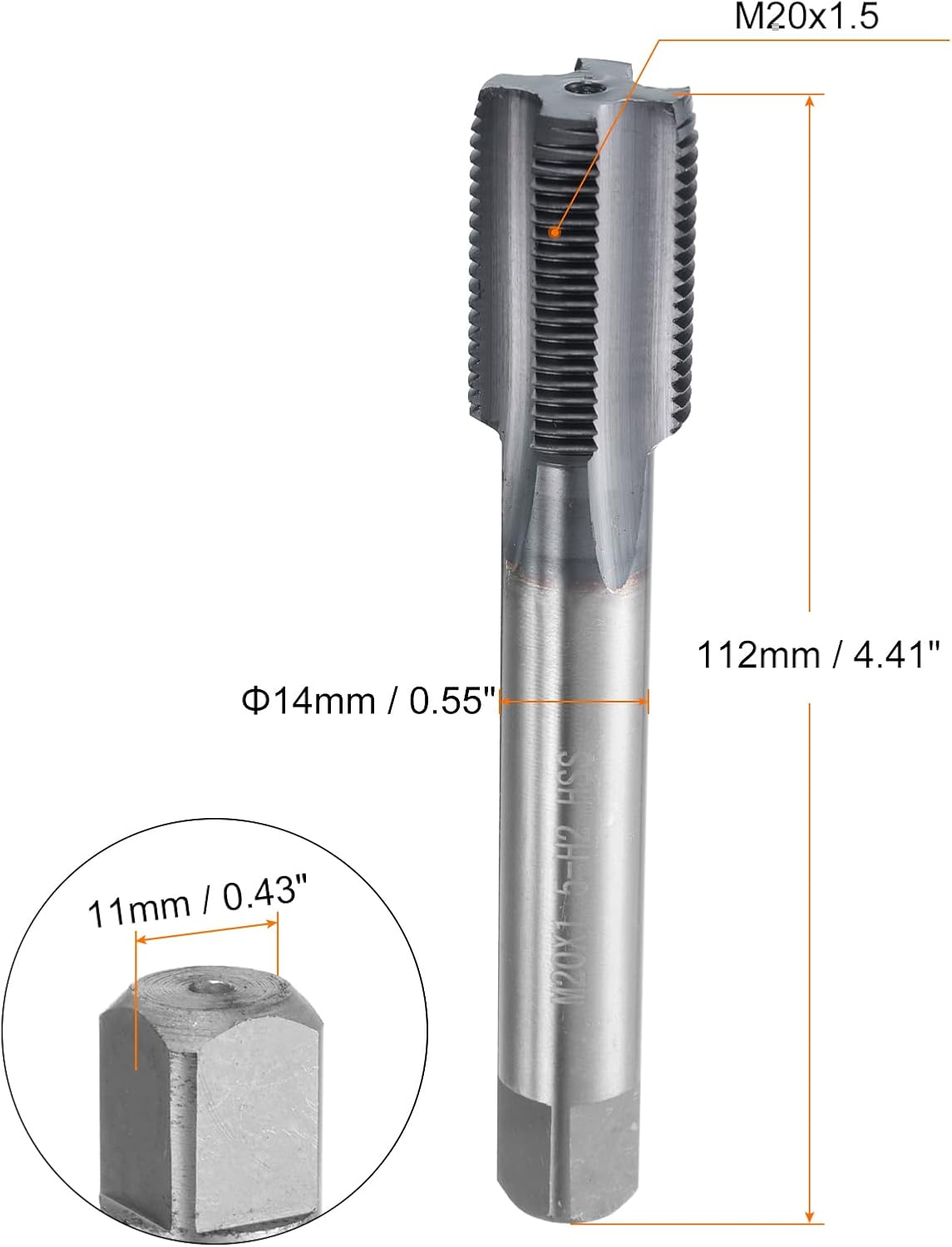 Grifo M20x1.5 cobalto acero TiCN recubierto