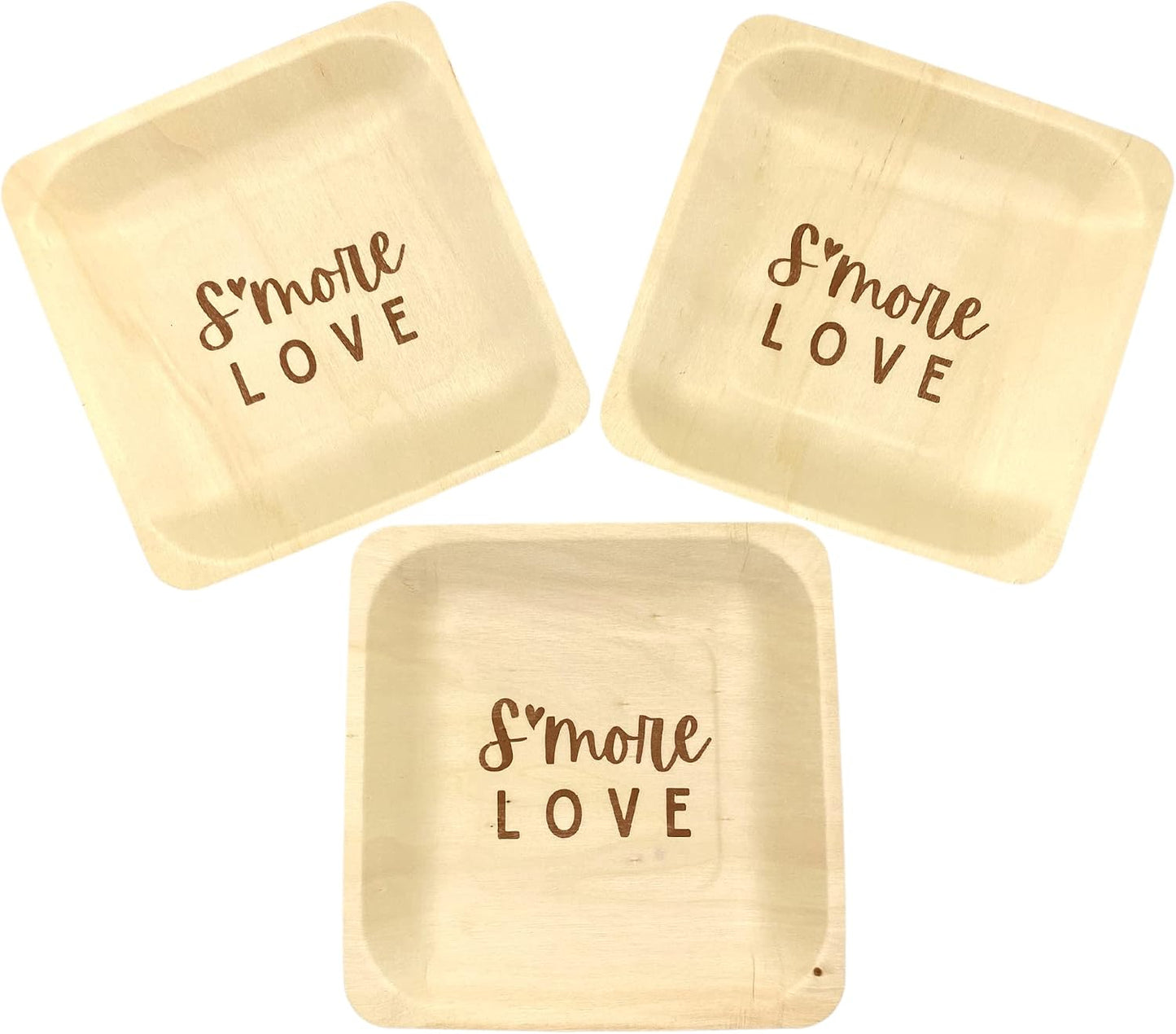 Platos madera abedul 25uds 5x5pulg ecológicos compostables