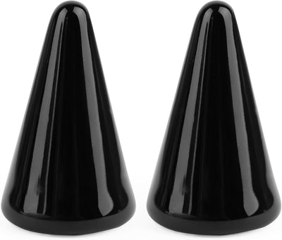 2 Soportes Anillo Cerámica para Exhibición Joyas Negro