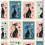 Toalla de cocina con gatos estilo mid century anti trup