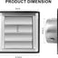 Cubierta ventilación acero inox 4pulg para secadora exterior