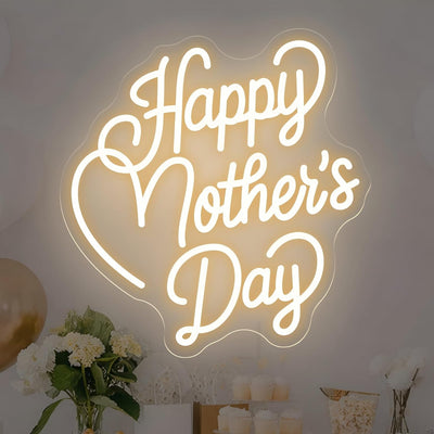 Letrero neón LED Happy Mother's Day para pared dormitorio