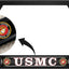 Marco placa matrícula acero inox negro mate 2 agujeros USMC