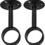 2 Soportes Barra Cortina Acero Inox Negro Mate