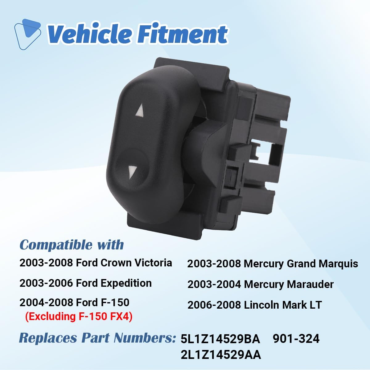 Botones interruptor control ventana Ford F150 03-08 2uds