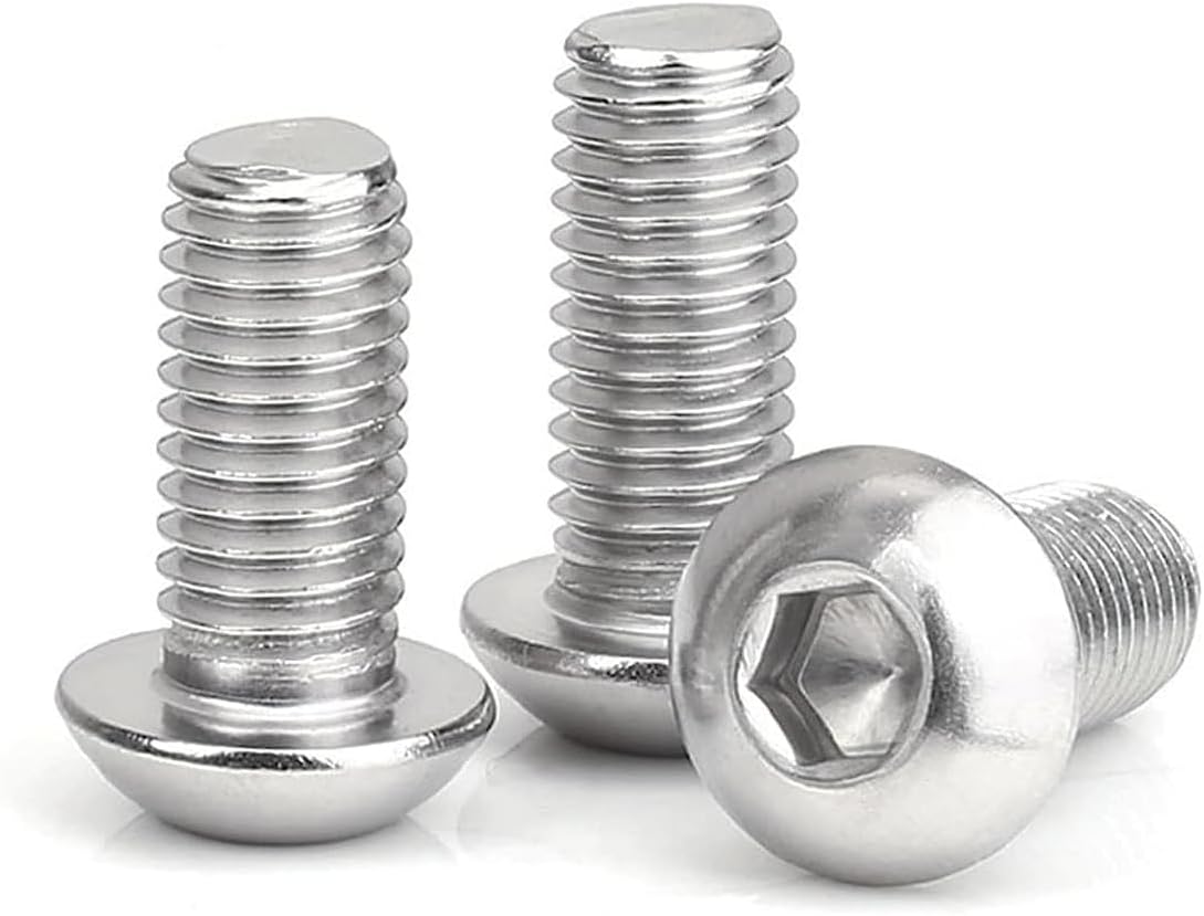 Tornillo M3 10mm cabeza botón acero inox