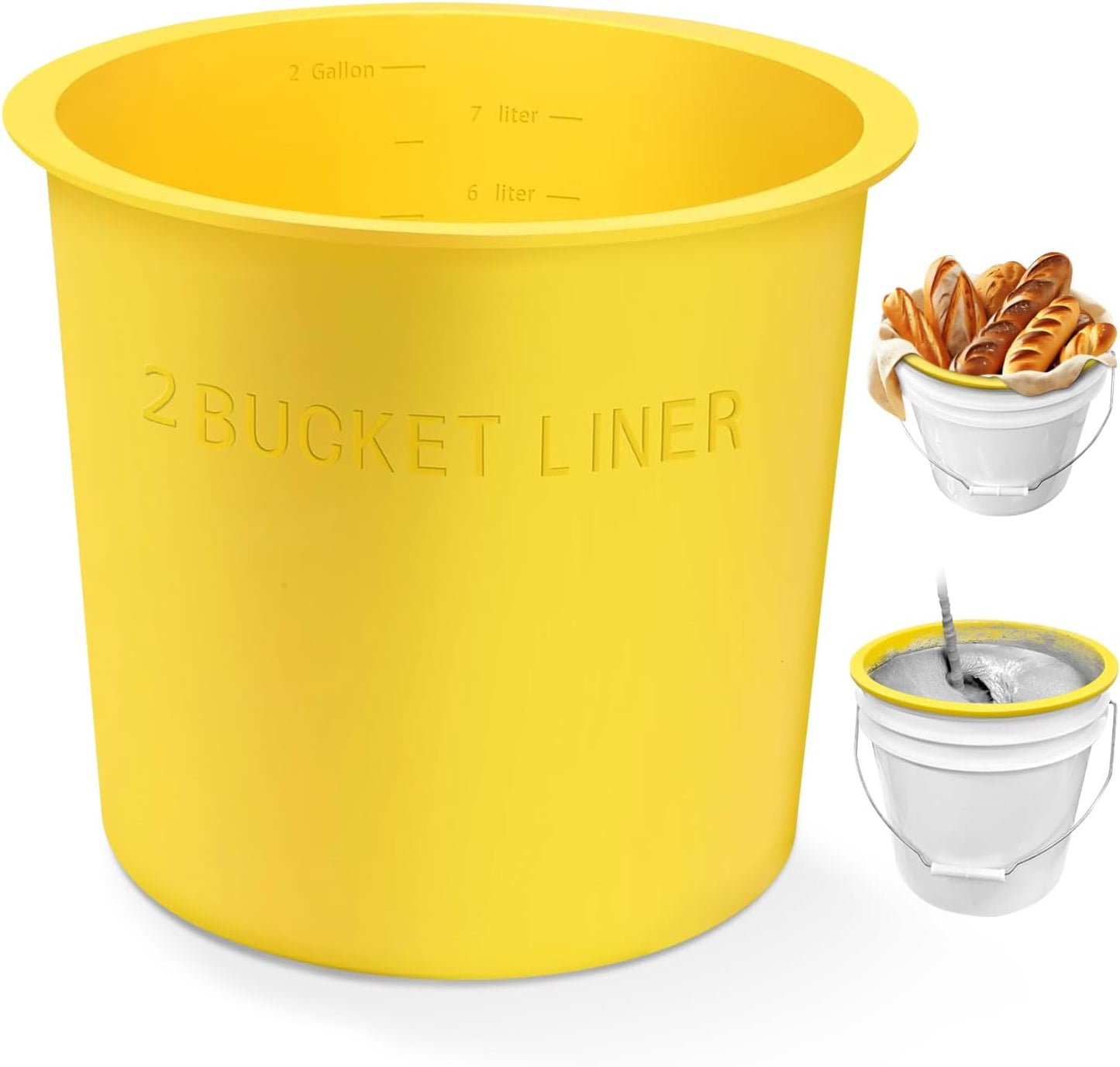 Recipiente silicona 2gal reutiliz. para alimentos y pintura