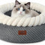 Cama gato redonda lavable suave con base antiderrapante