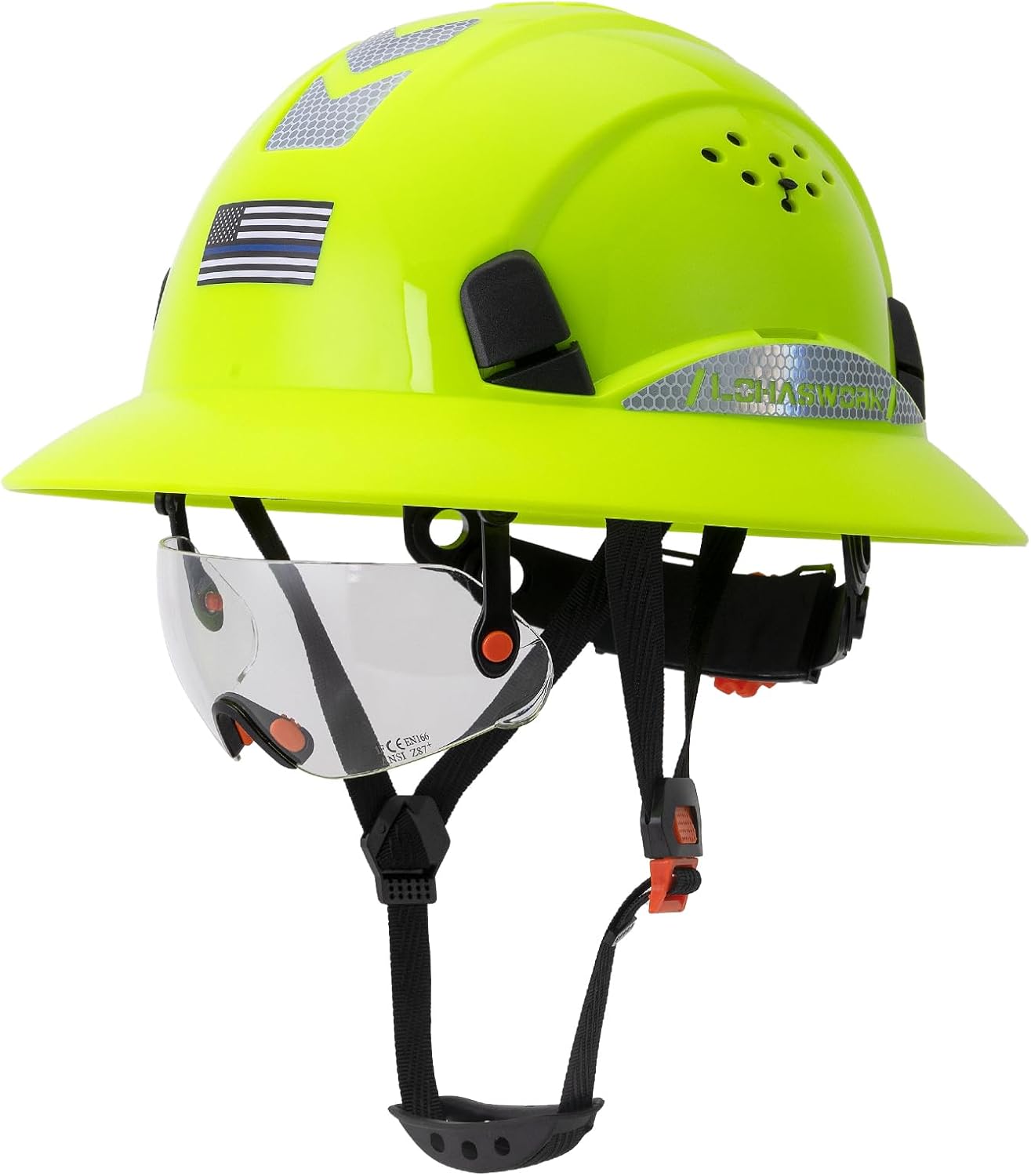 Casco de ala completa aprobado OSHA con ventilación ajustable