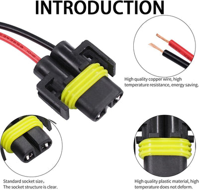 Adaptador hembra faros delanteros H11 H8 880 881 pack 2