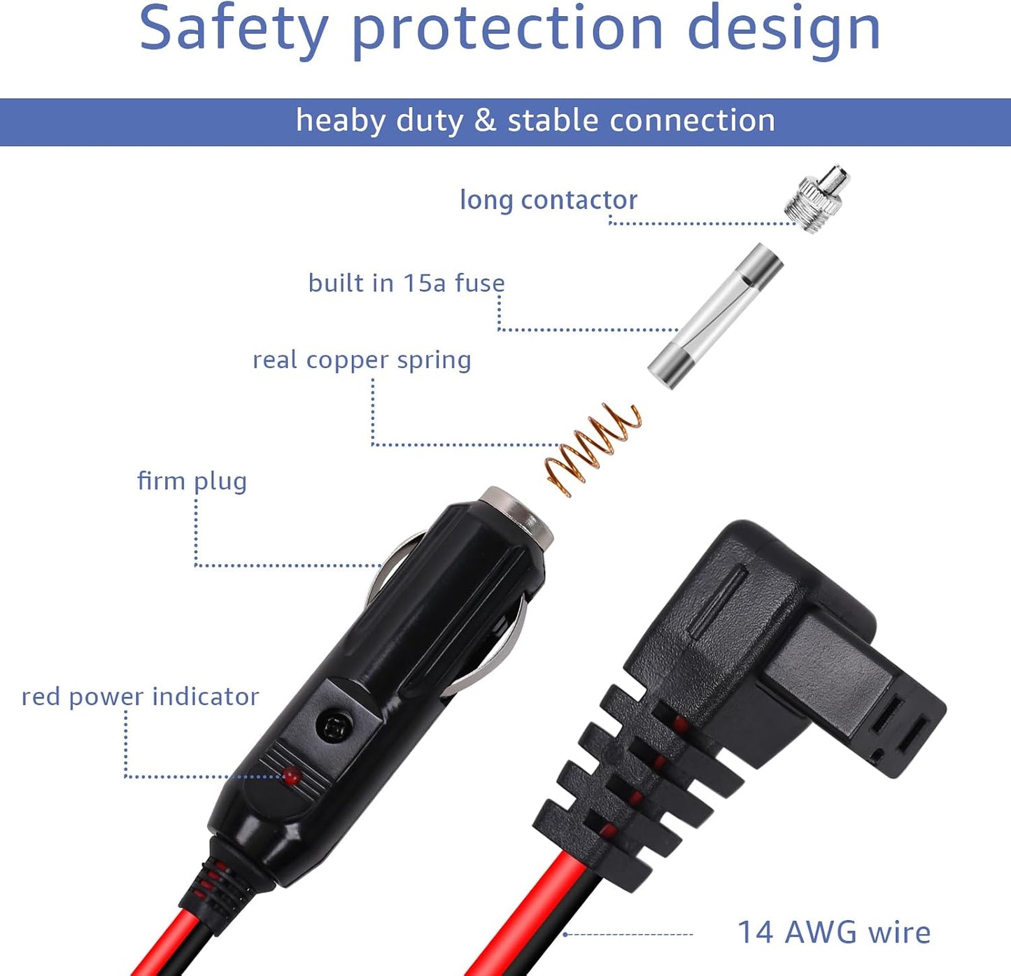 Cable alimentación refrigerador 12/24V comp Alpicool ICECO