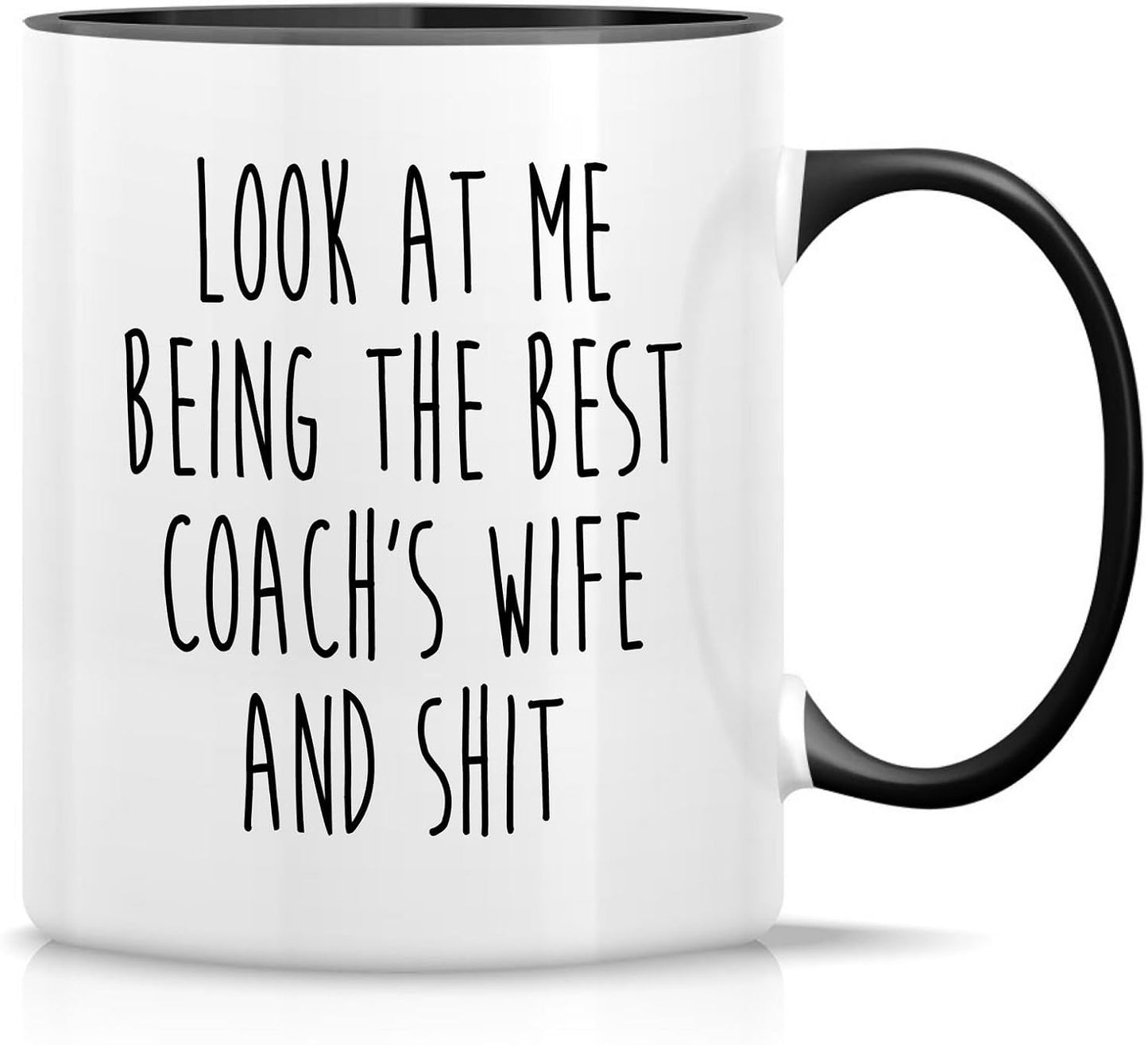 Taza humorística para esposa entrenador 11oz cerámica