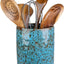Soporte utensilios cocina cerámica azul encimera Morden