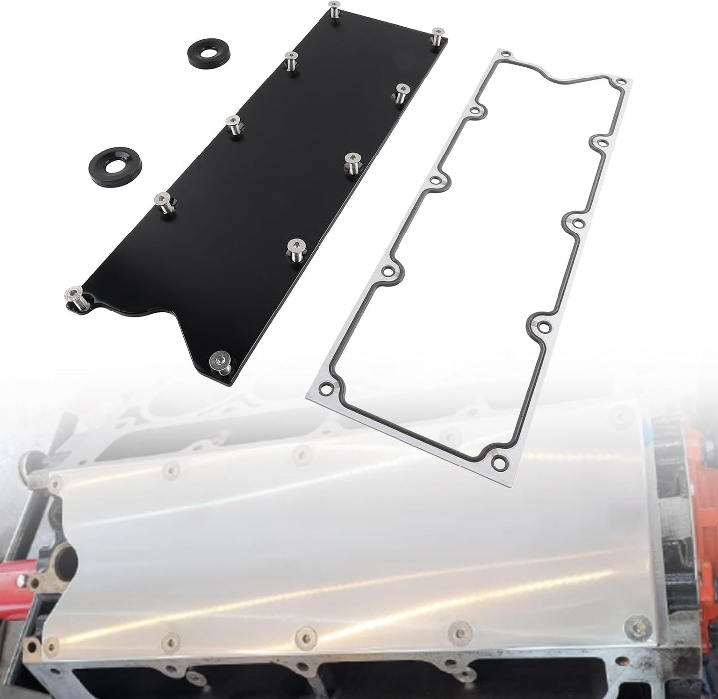 Placa bandeja valle sellos LS Gen 3 cubierta motor negro