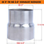 Reductor escape acero inox 3 a 3.5" sin costuras