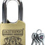 Candado antirrobo alarma 120dB 4 llaves bronce resistente
