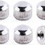 Tapones rosca lámpara led empotrada m4 cromadas set 6