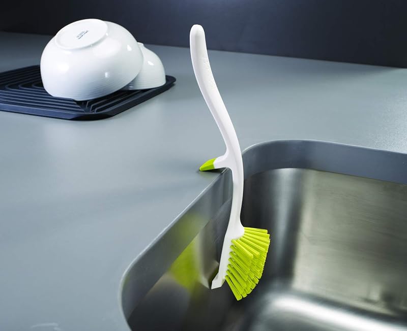 Cepillo platos soporte fregadero color gris