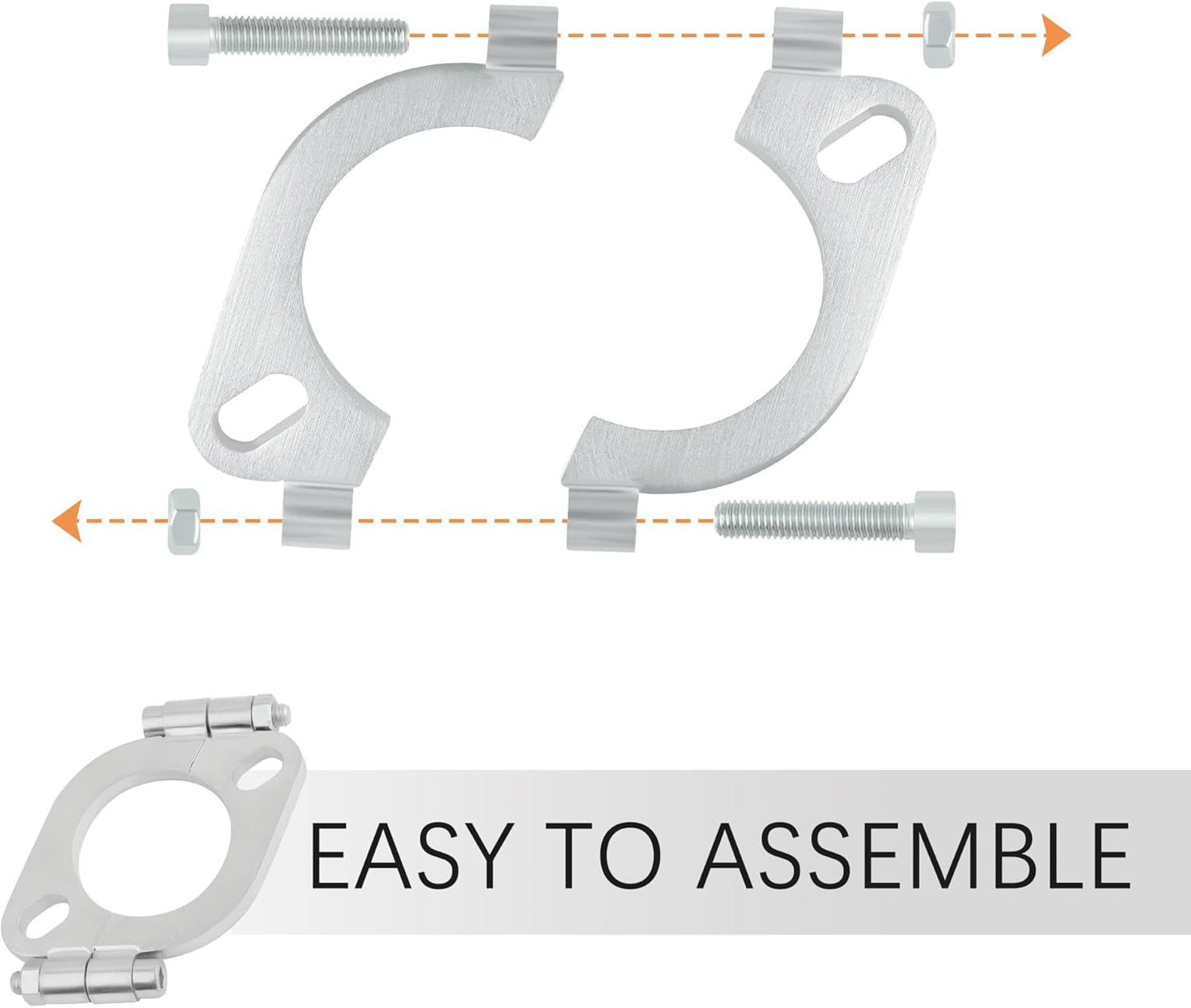 Kit reparación brida 2.5pulg acero carbono pernos escape