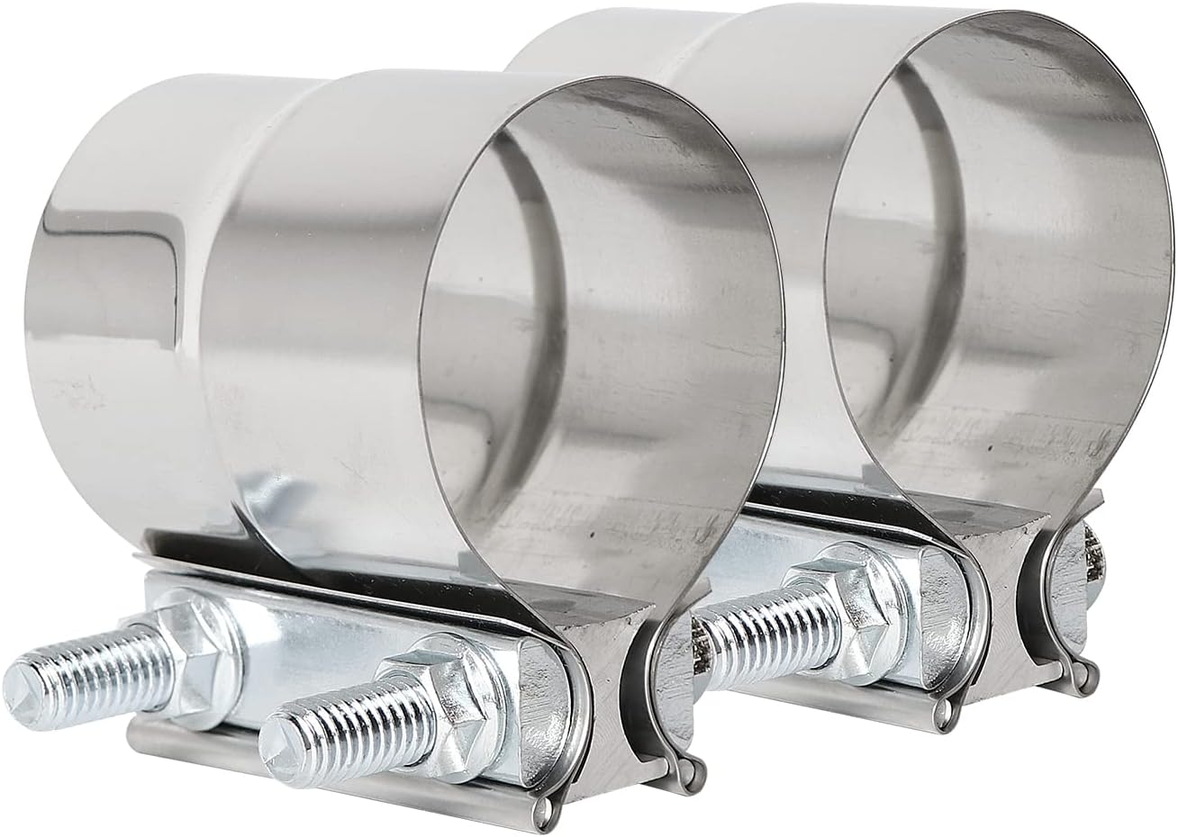Abrazadera escape 3" acero inox 304 2 Uds