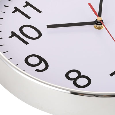 Reloj pared grande negro silencioso 16pulg diseño simple