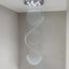 Candelabro cristal 9 luces 79x24pulg techo