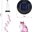 Campana viento solar forma gato luces impermeables